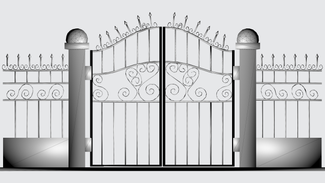 Gate 3D 3D-Druckmodell .c4d .max .obj .3ds .fbx .stl .blend 