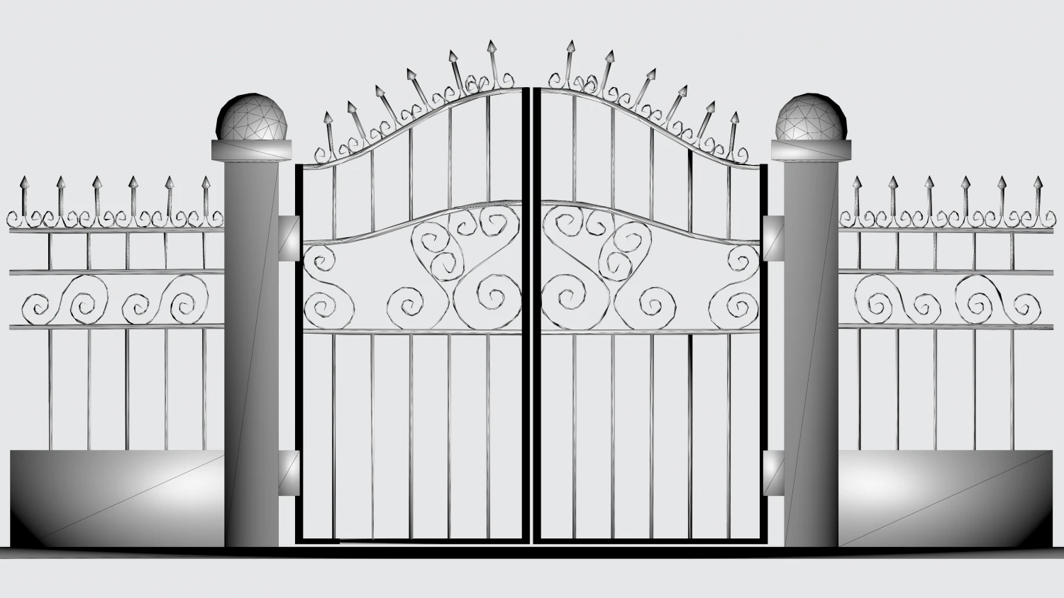 Gate 3D 3D Print Model .c4d .max .obj .3ds .fbx .stl .blend 