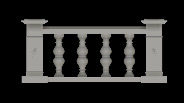 Balustrade 3D-Druckmodell .c4d .max .obj .3ds .fbx .stl .blend 