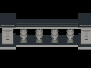 Balustrade 3D-Druckmodell
