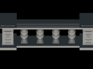 Balustrade 3D Print Model