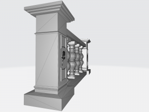 3D Balustrade Designs Architectural Elegance in Virtual Reality 3D Model