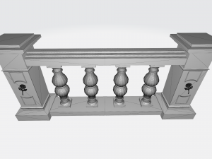 3D Balustrade Designs Architectural Elegance in Virtual Reality 3D Model