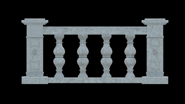 3D Balustrade Designs Architectural Elegance in Virtual Reality 3D Model .c4d .max .obj .3ds .fbx .stl .blend 
