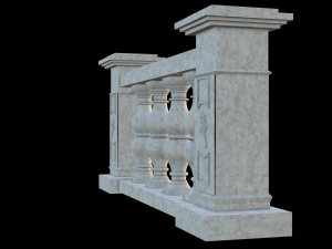 3D Balustrade Designs Architectural Elegance in Virtual Reality 3D Model