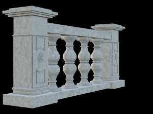 3D Balustrade Designs Architectural Elegance in Virtual Reality 3D Model