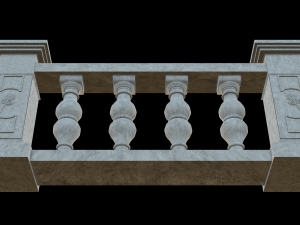 3D Balustrade Designs Architectural Elegance in Virtual Reality 3D Model