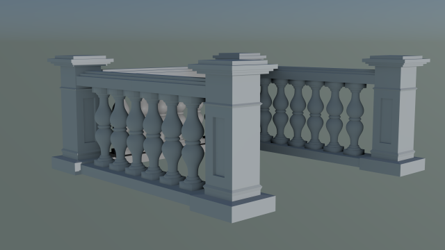 Cast Stone Balustrade 3D Modelo de impresión 3D .c4d .max .obj .3ds .fbx .stl .blend 