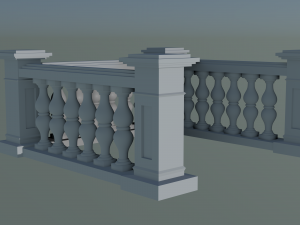 Cast Stone Balustrade 3D 3Dプリントモデル