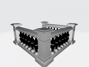 Cast Stone Balustrade 3D 3D Print Model