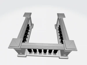 Cast Stone Balustrade 3D 3D Print Model