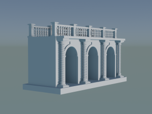 Arched doorway Arcade 3Dプリントモデル