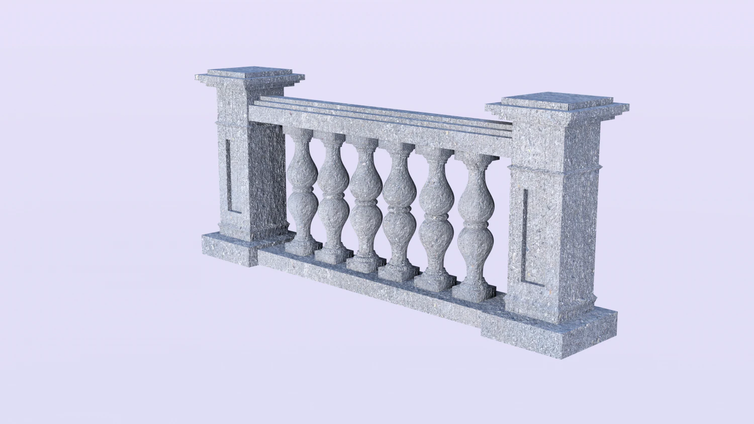Modern Balustrade 3D Renderings 3D Print Model .c4d .max .obj .3ds .fbx .stl .blend 
