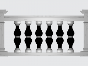 Modern Balustrade 3D Renderings Modelo de Impressão 3D