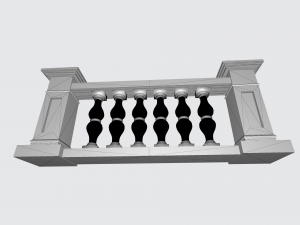 Modern Balustrade 3D Renderings Modelo de Impressão 3D