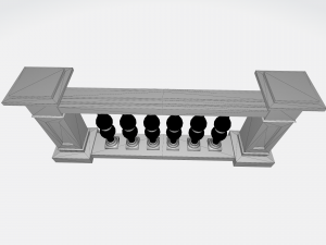 Modern Balustrade 3D Renderings Modelo de Impressão 3D