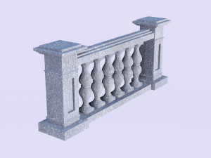 Modern Balustrade 3D Renderings Modelo de Impressão 3D