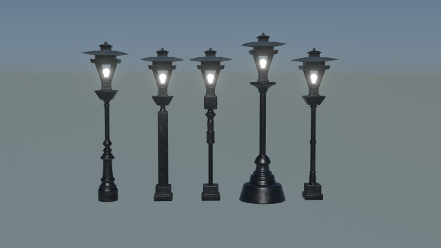 Vintage Street Lamp Timeless Charm Modello 3D .c4d .max .obj .3ds .fbx .stl .blend 