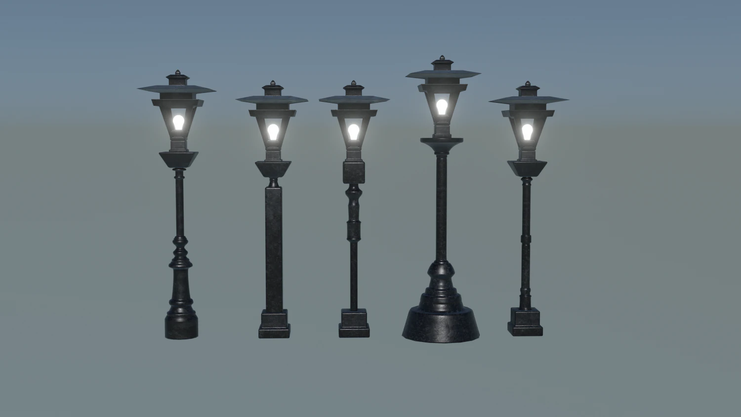 Vintage Street Lamp Timeless Charm 3D Model .c4d .max .obj .3ds .fbx .stl .blend 