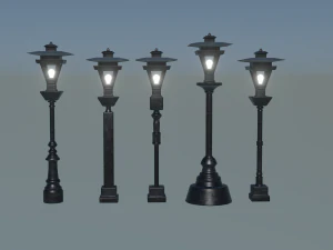 Vintage Stra&szlig;enlaterne mit zeitlosem Charme 3D Modell