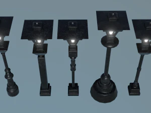 Vintage Street Lamp Timeless Charm 3D Model