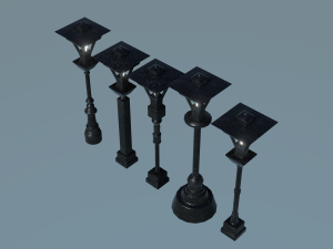 Vintage Street Lamp Timeless Charm Modello 3D
