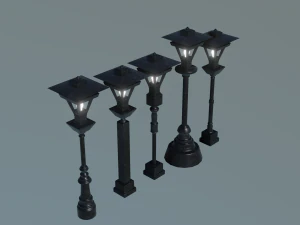 Vintage Street Lamp Timeless Charm 3D Model