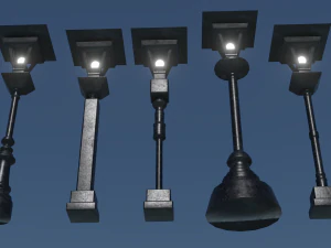 Vintage Street Lamp Timeless Charm 3D Model