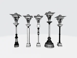 Vintage Street Lamp Timeless Charm 3D Model