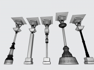 Vintage Street Lamp Timeless Charm Modello 3D