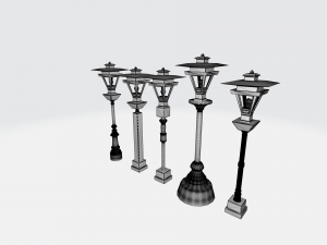 Vintage Street Lamp Timeless Charm Modello 3D