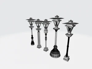 Vintage Street Lamp Timeless Charm 3D Model