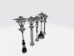 Vintage Street Lamp Timeless Charm Modello 3D