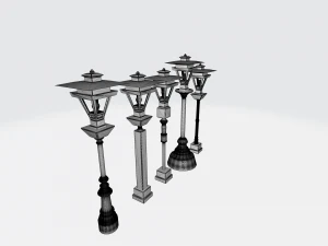 Vintage Street Lamp Timeless Charm 3D Model