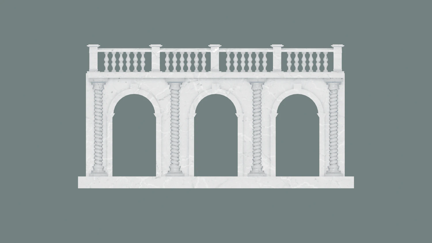 Classic Arched Portal 3D Model .c4d .max .obj .3ds .fbx .stl .blend 