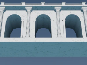 Classic Arched Portal 3D Model