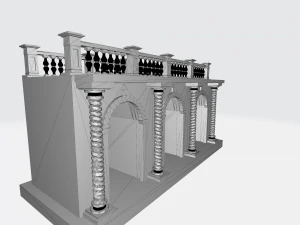 Classic Arched Portal 3D Model