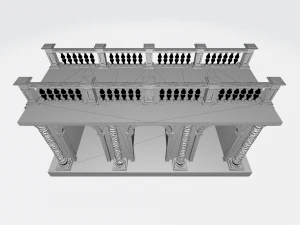 Classic Arched Portal 3D Model