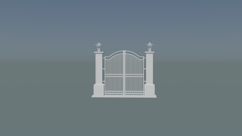 Gate 3D Model do druku 3D .c4d .max .obj .3ds .fbx .stl .blend 