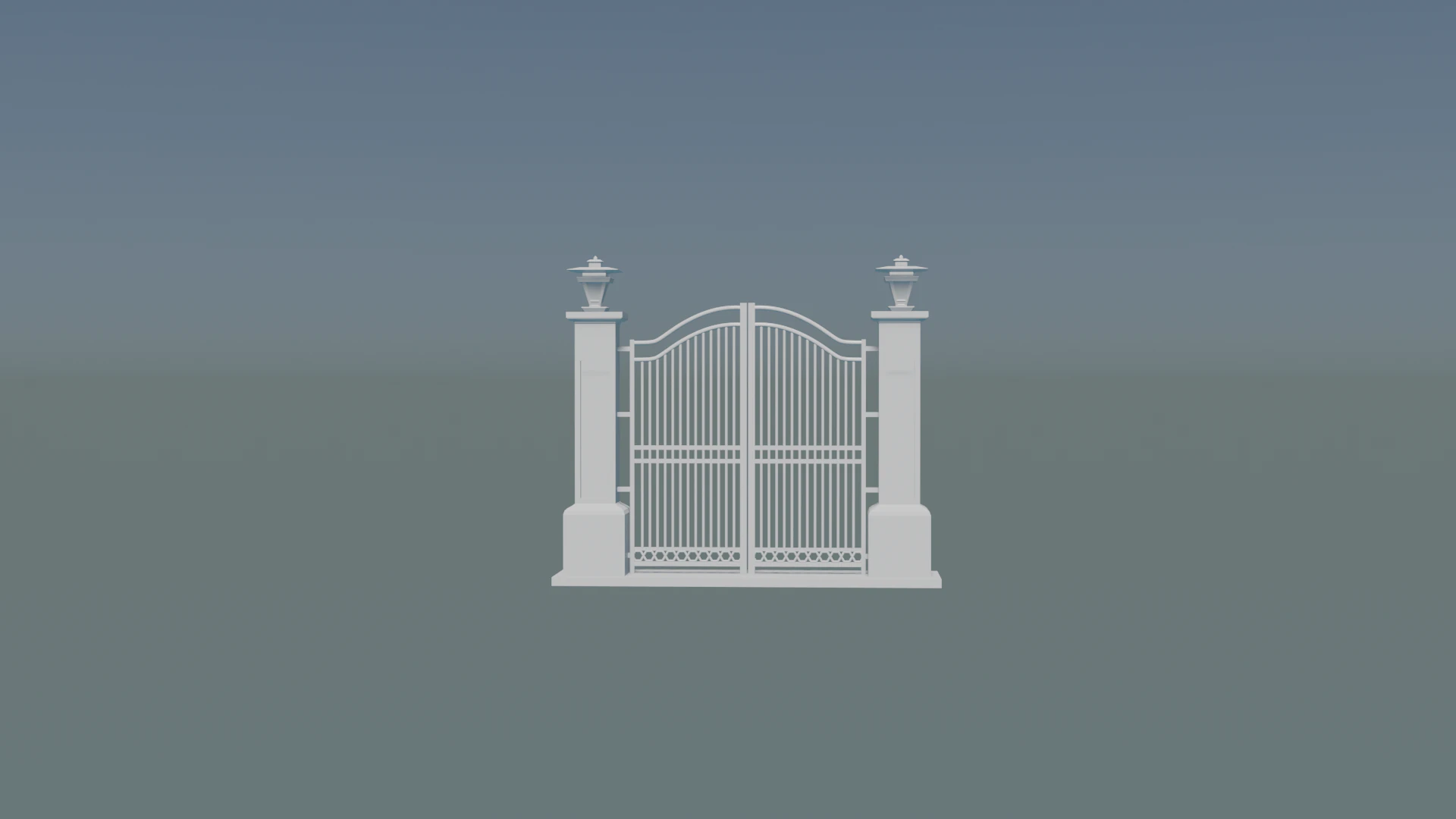 Gate 3D 3D Print Model .c4d .max .obj .3ds .fbx .stl .blend 