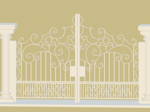 Exclusive 3D Gate Model for Architecture and High-Quality 3D Printing 3D Print Model