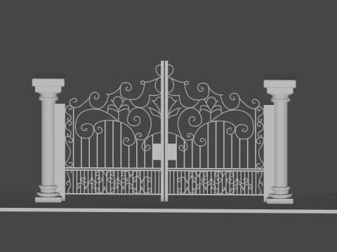 건축 및 고품질 3D 프린팅을 위한 독점 3D 게이트 모델 3D 프린트 모델