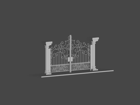 건축 및 고품질 3D 프린팅을 위한 독점 3D 게이트 모델 3D 프린트 모델