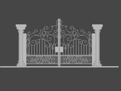 Exclusive 3D Gate Model for Architecture and High-Quality 3D Printing 3D प्रिंट मॉडल