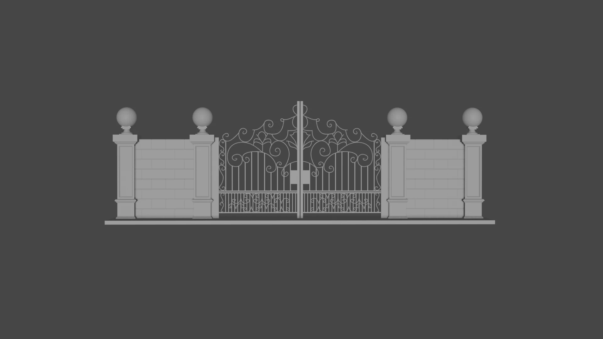 Exclusive 3D Gate Model for Architecture and High-Quality 3D Printing 3D Print Model .c4d .max .obj .3ds .fbx .stl .blend 