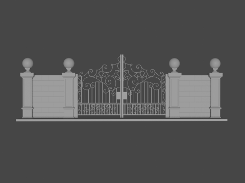 Exclusive 3D Gate Model for Architecture and High-Quality 3D Printing 3Dプリントモデル