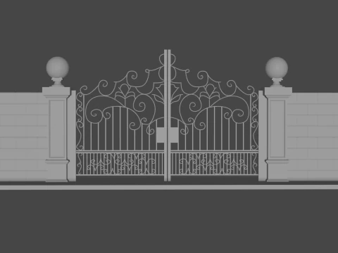 Exclusive 3D Gate Model for Architecture and High-Quality 3D Printing 3D Print Model