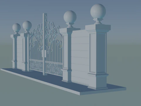 Exclusive 3D Gate Model for Architecture and High-Quality 3D Printing 3D Print Model