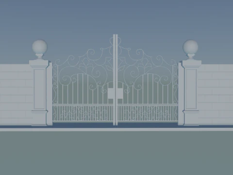 Exclusive 3D Gate Model for Architecture and High-Quality 3D Printing 3D Print Model