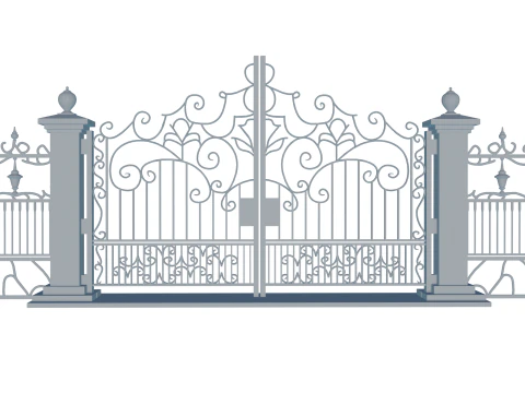 Elegant 3D Printing Gate Patterns for Unique Entrances 3D Print Model